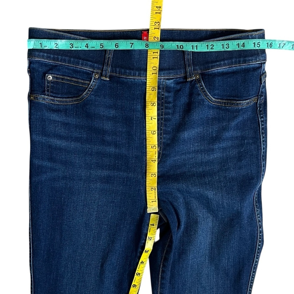 Spanx Pull-On Shaping Skinny Jeans Dark Wash Large Comfort Stretch - Picture 9 of 10